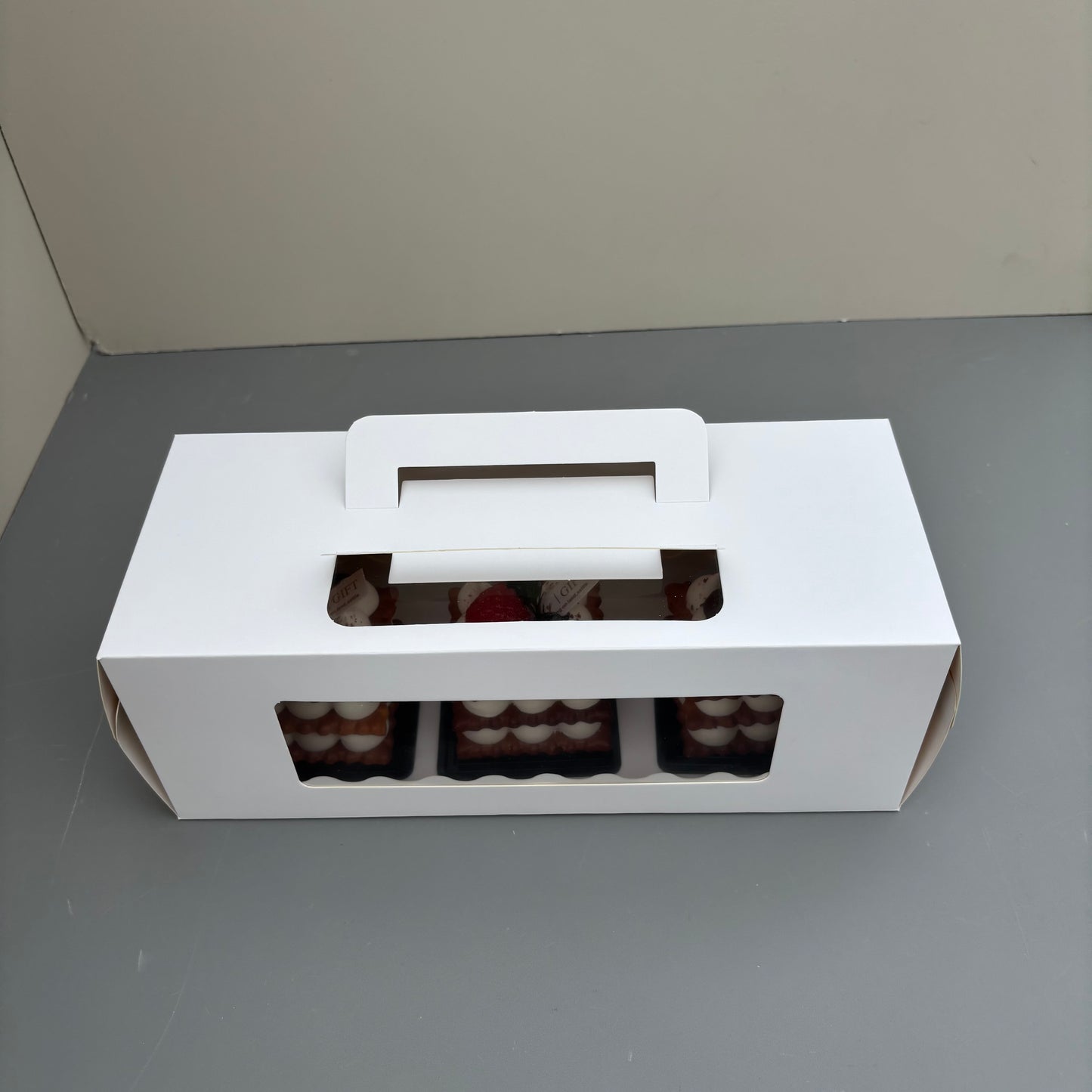 30PCS Rectangle White Paper Window Box with Insert