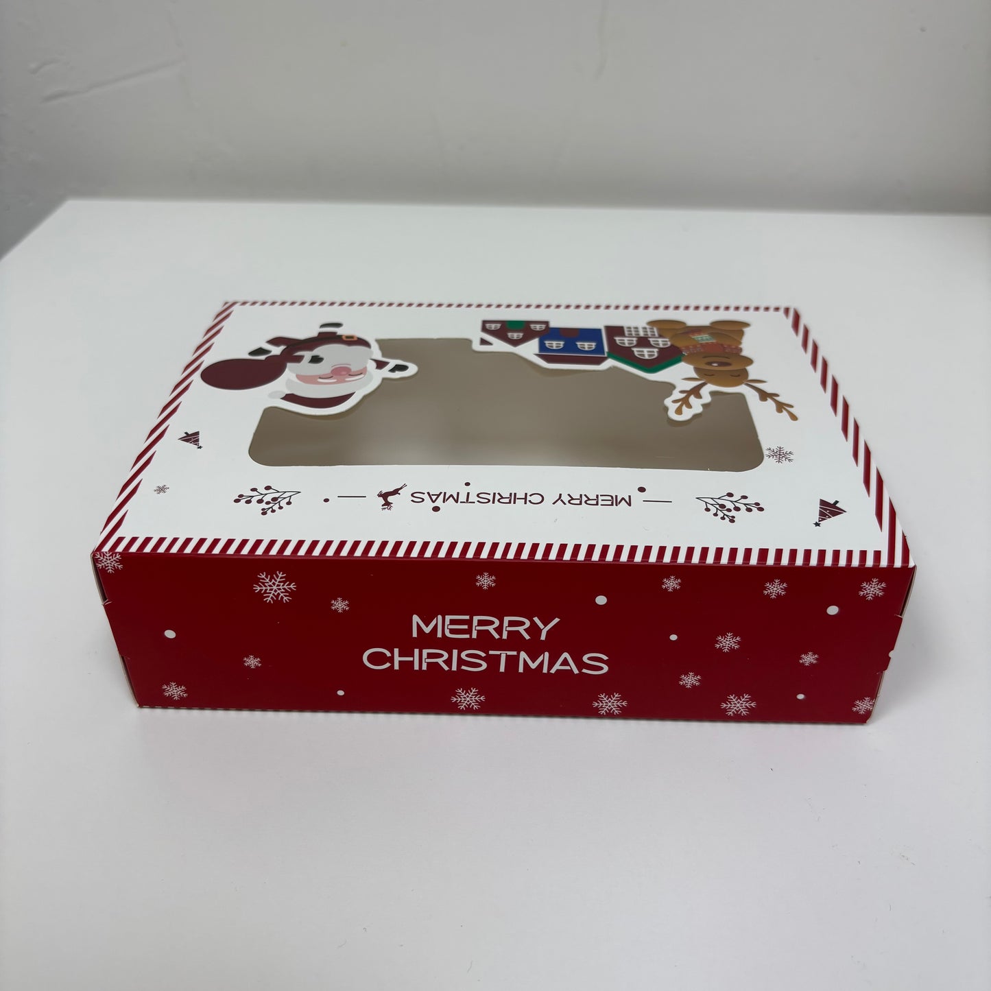 50PCS Christmas Ginger Bread Man Cookies Clear Window Box