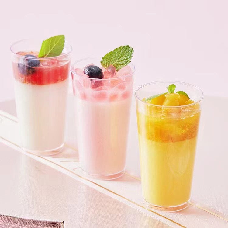100PCS 3OZ clear acrylic round shooter cup with clear spoon
