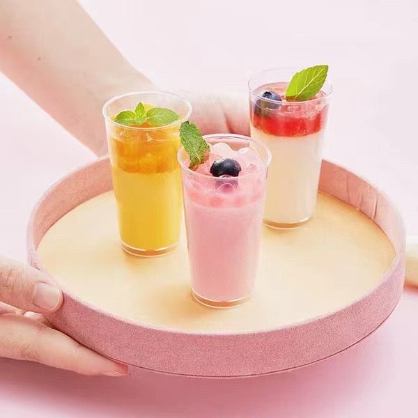 100PCS 3OZ clear acrylic round shooter cup with clear spoon