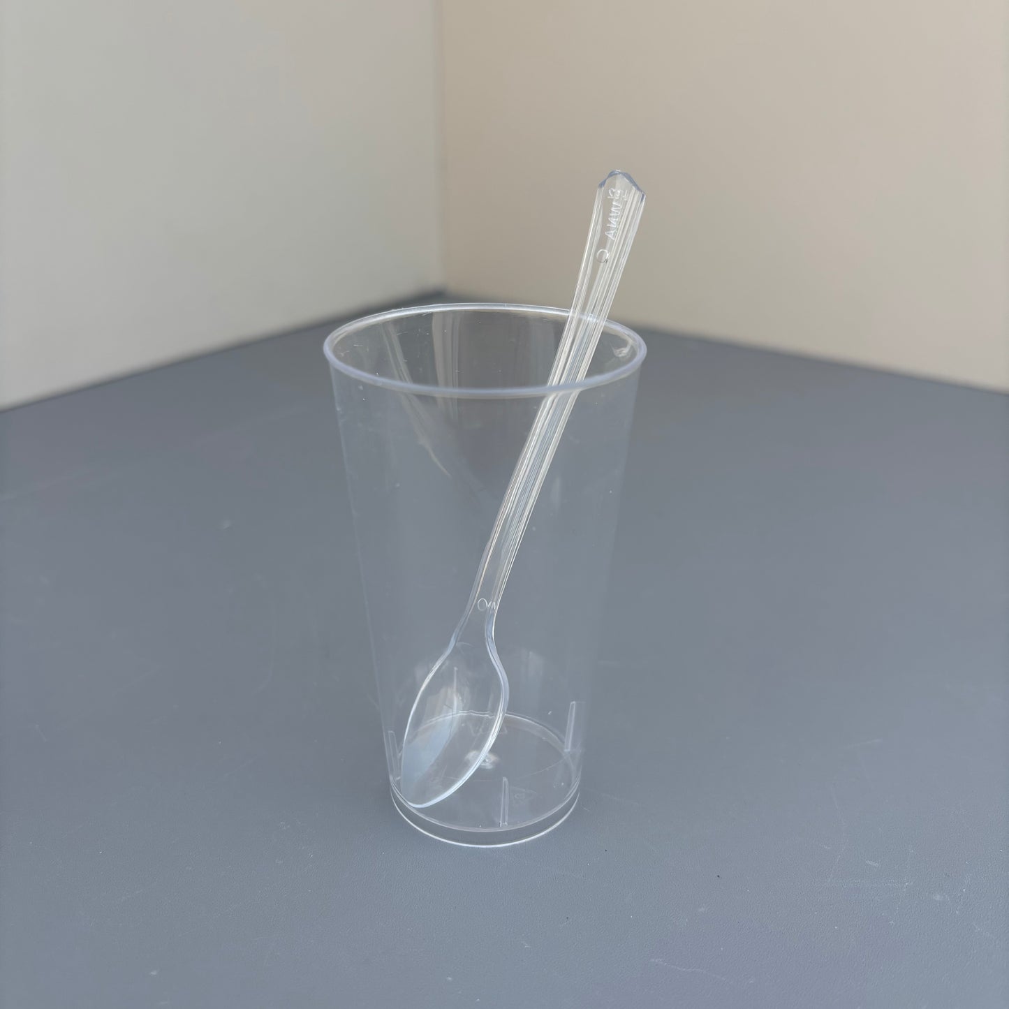 100PCS 3OZ clear acrylic round shooter cup with clear spoon