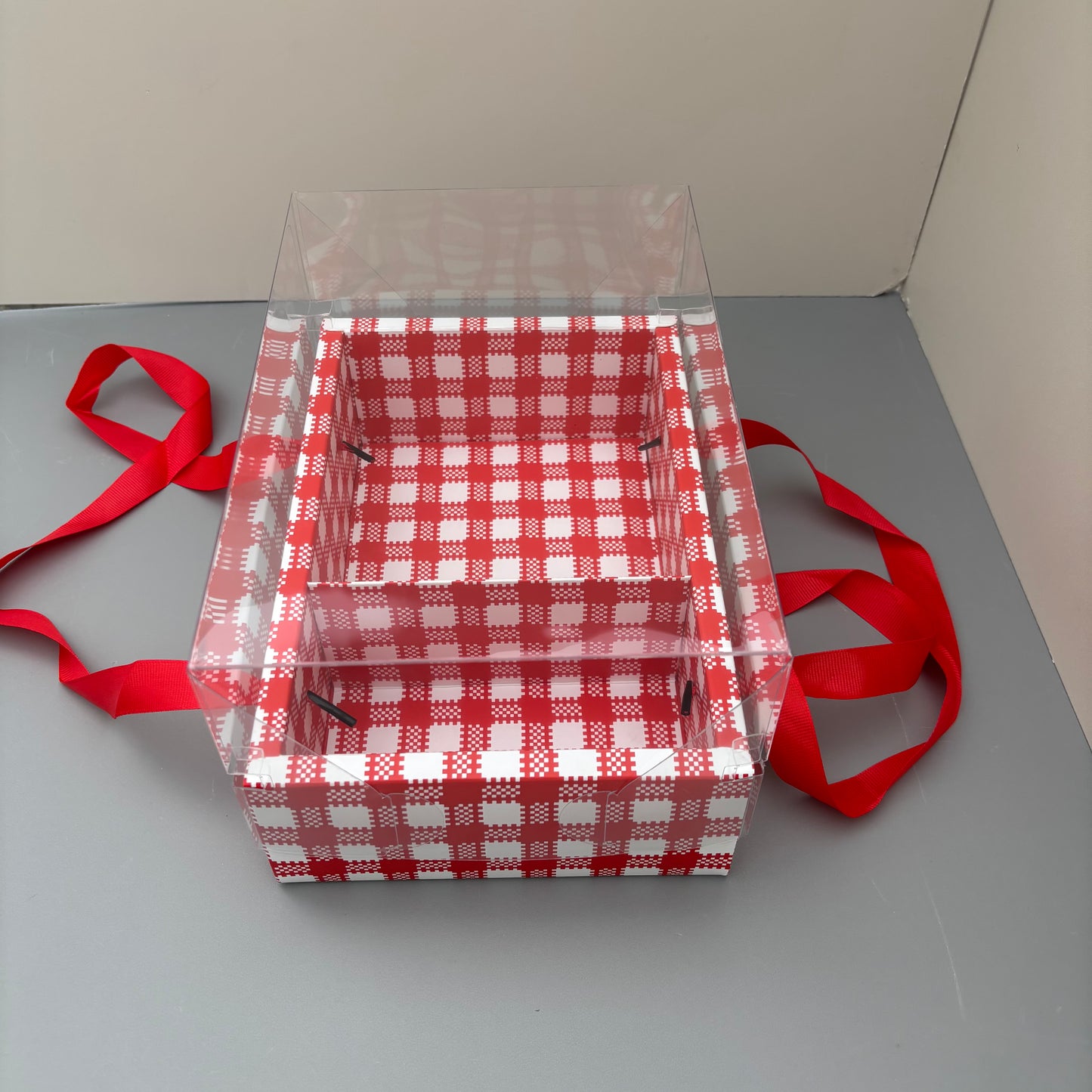 10PCS Christmas Cookies & Cake Base Box and Clear Lid