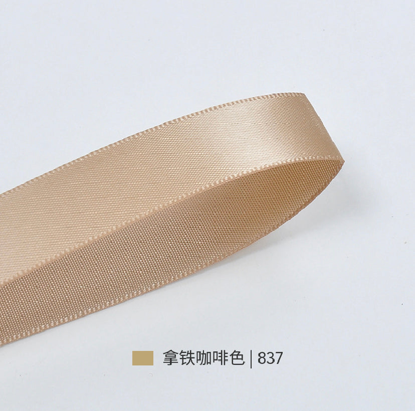Beige & Brown Series Double Face Satin Ribbon