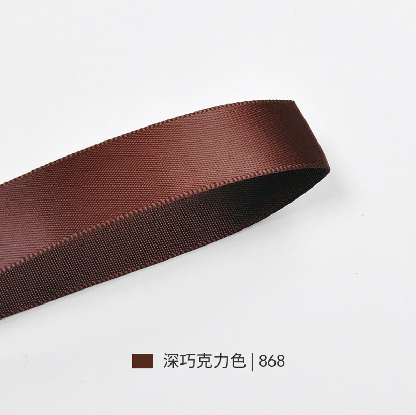 Beige & Brown Series Double Face Satin Ribbon