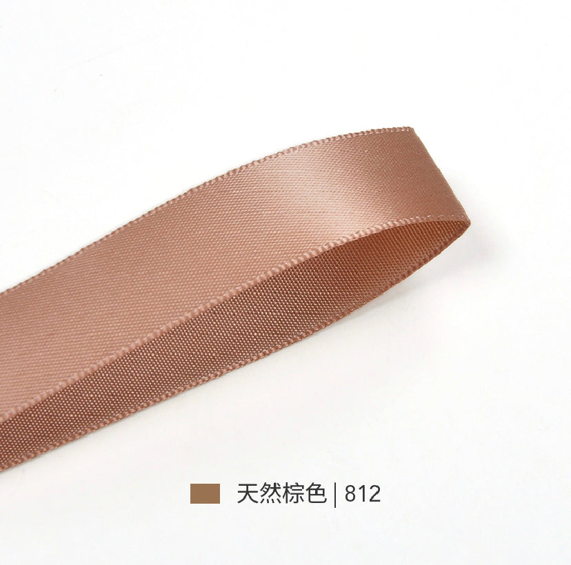 Beige & Brown Series Double Face Satin Ribbon