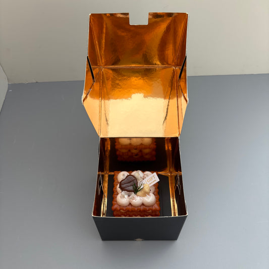 20PCS Rose Gold Paper Card Box for single mini cake