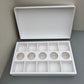 10PCS white 10-compartments dessert base and lid paper box