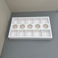10PCS white 10-compartments dessert base and lid paper box