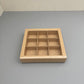 10PCS 4/9/16/25-cells kraft chocolate box with clear sleeve