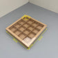 10PCS 4/9/16/25-cells kraft chocolate box with clear sleeve