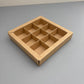 10PCS 4/9/16/25-cells kraft chocolate box with clear sleeve