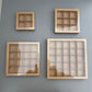 10PCS 4/9/16/25-cells kraft chocolate box with clear sleeve