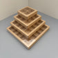 10PCS 4/9/16/25-cells kraft chocolate box with clear sleeve