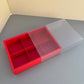 20PCS 6-compartments mooncake & cookies box with clear sleeve
