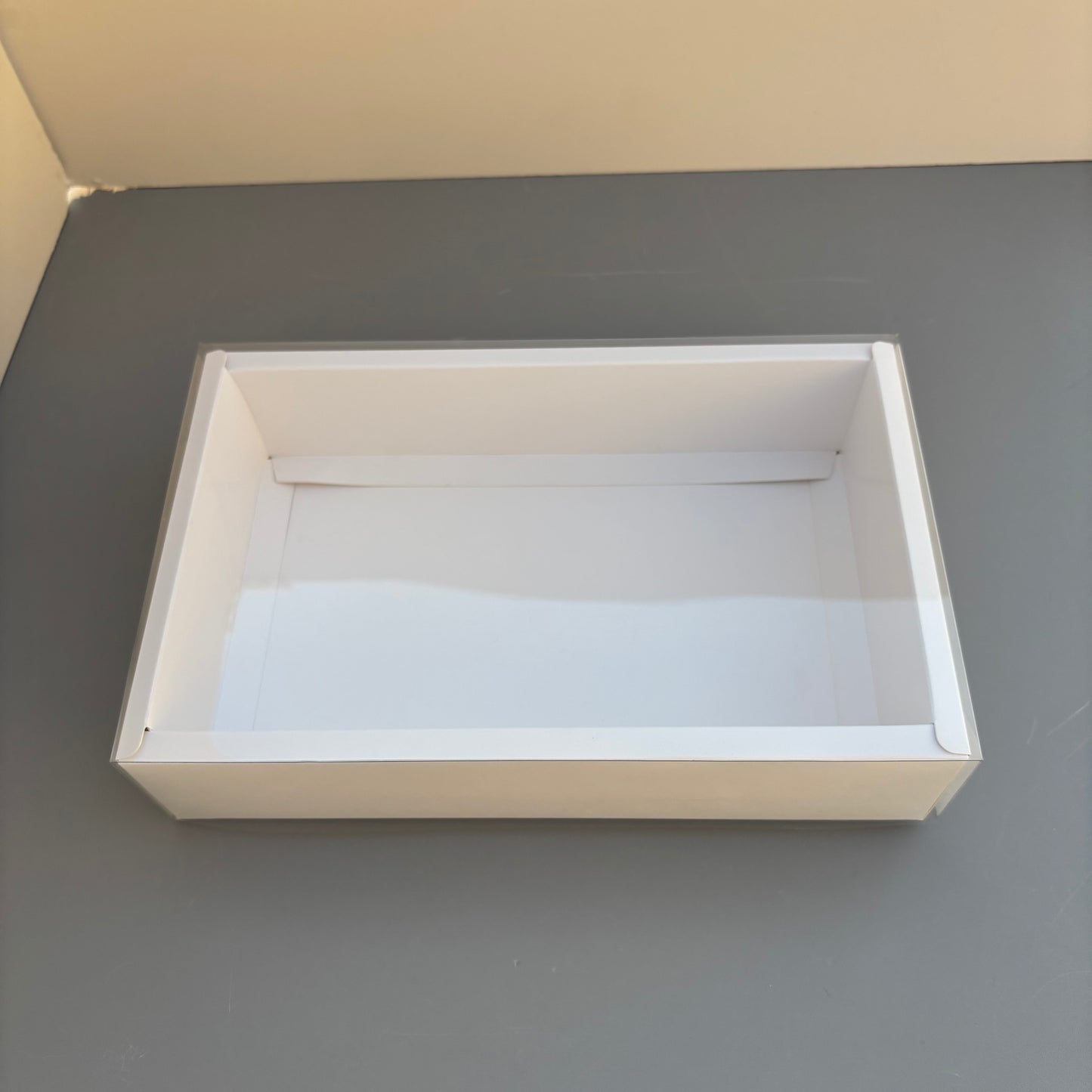 20PCS White Paper Base Box With Clear Lid for cookies & strawberries