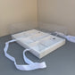 10PCS 6-compartments white base box with clear lid & ribbon