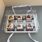 10PCS 6-compartments white base box with clear lid & ribbon
