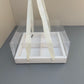10PCS 4-compartments white base box with clear lid & ribbon