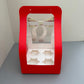 10PCS Valentine's Day Red 4-cupcakes Box with Bow Tie