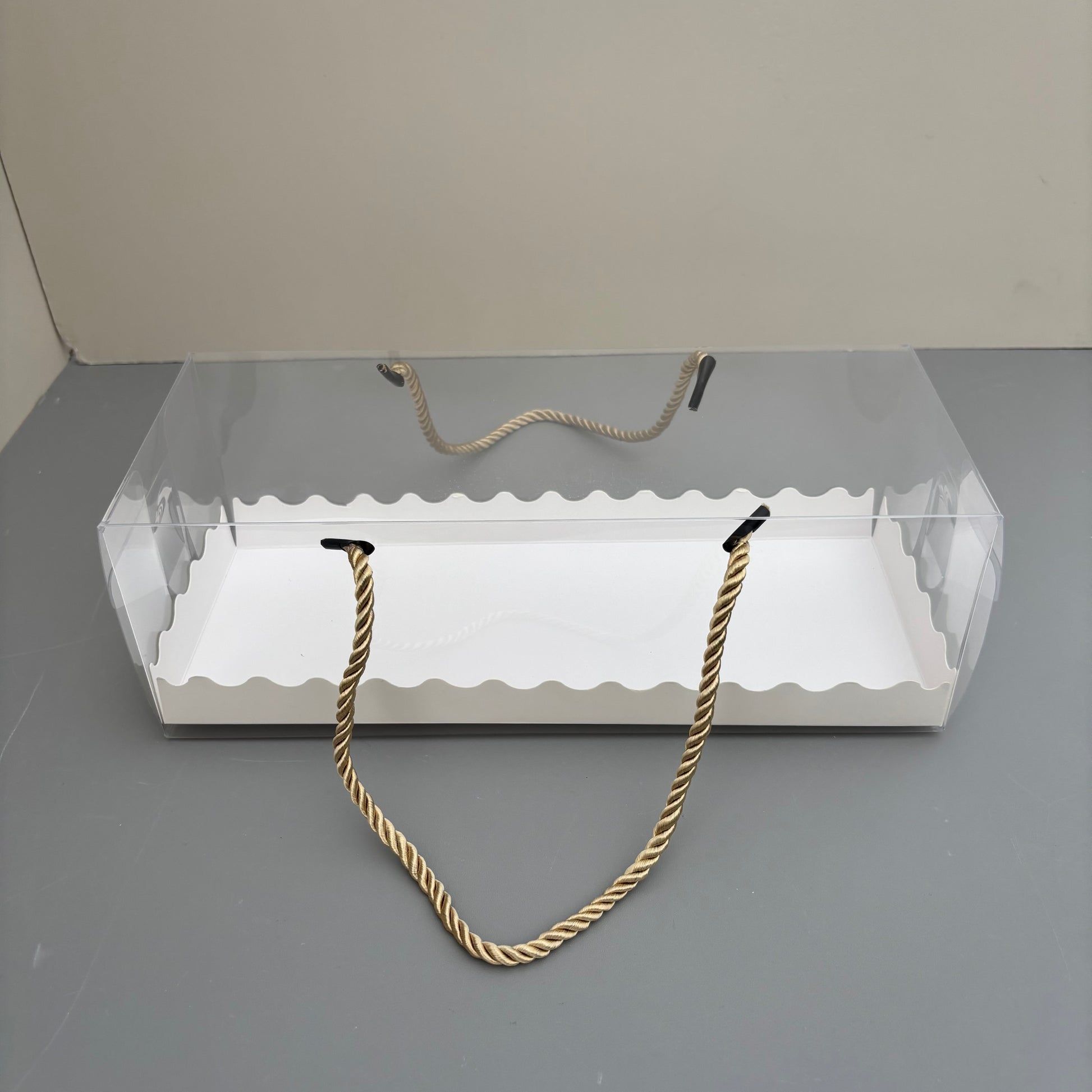 Dessert Box Rectangular 20PCS Rectangle Clear Dessert Box with Gold Rope and Insert – Beheart ...