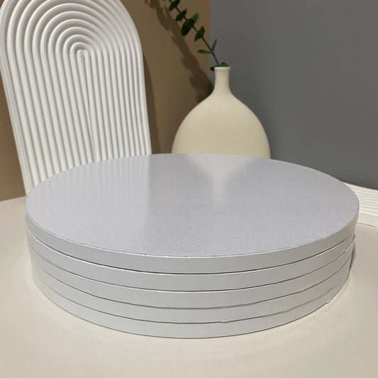 10 PCS Cake Drums Round 1/2 Inch Thick Waterproof Greaseproof White/Black Cake Board