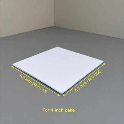 10 PCS Hard White Square Cake Boards for 4/5/6/8 Inch Cake