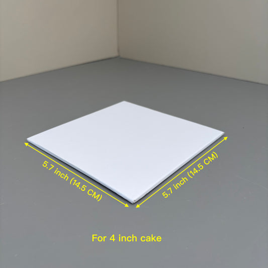 10 PCS Hard White Square Cake Boards for 4/5/6/8 Inch Cake