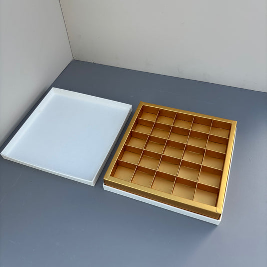 10PCS Luxury White Valentine's Day 25-cells Chocolate Gift Boxes