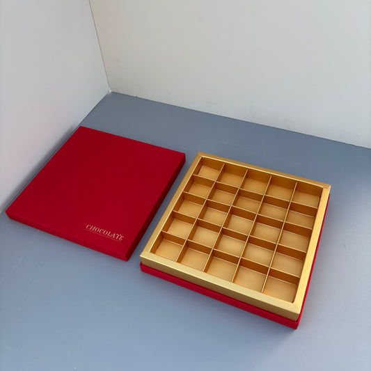 10PCS Luxury Red Valentine's Day 25-cells Chocolate Gift Box