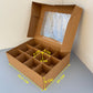 20PCS 12-compartments kraft pastry paper box with window