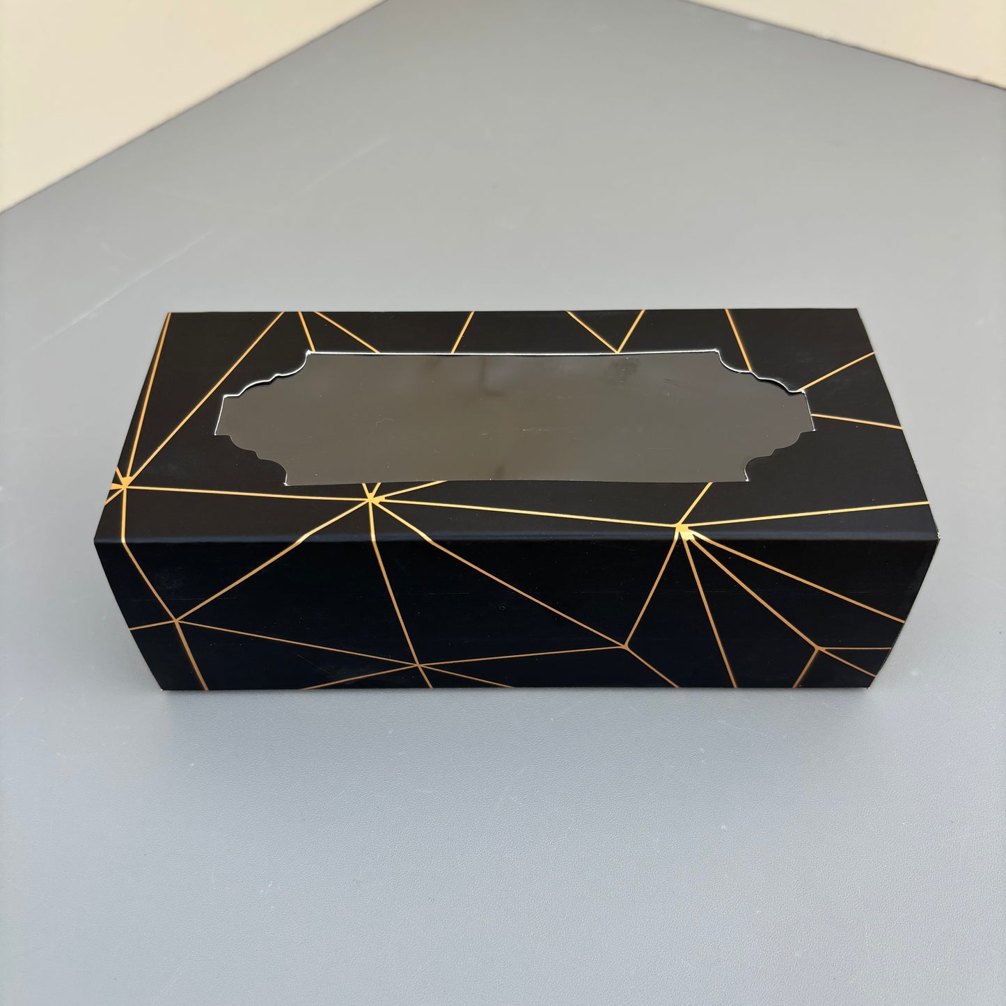 20PCS Small Black Gold Stamping Paper Drawer Box for Macaron