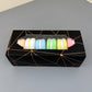 20PCS Small Black Gold Stamping Paper Drawer Box for Macaron