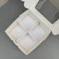 20PCS 4-compartments white dessert snack food paper box with window