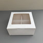 20PCS 4-compartments white dessert snack food paper box with window