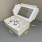 20PCS 6-compartments white mini cake dessert paper box with window