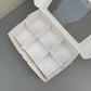 20PCS 6-compartments white mini cake dessert paper box with window
