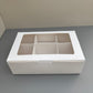 20PCS 6-compartments white mini cake dessert paper box with window