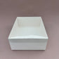 10PCS White Paper Base Pastry Box With Clear Lid