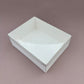 10PCS White Paper Base Pastry Box With Clear Lid