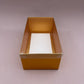 10PCS Rectangle Gold Paper Base Pastry Box With Clear Lid