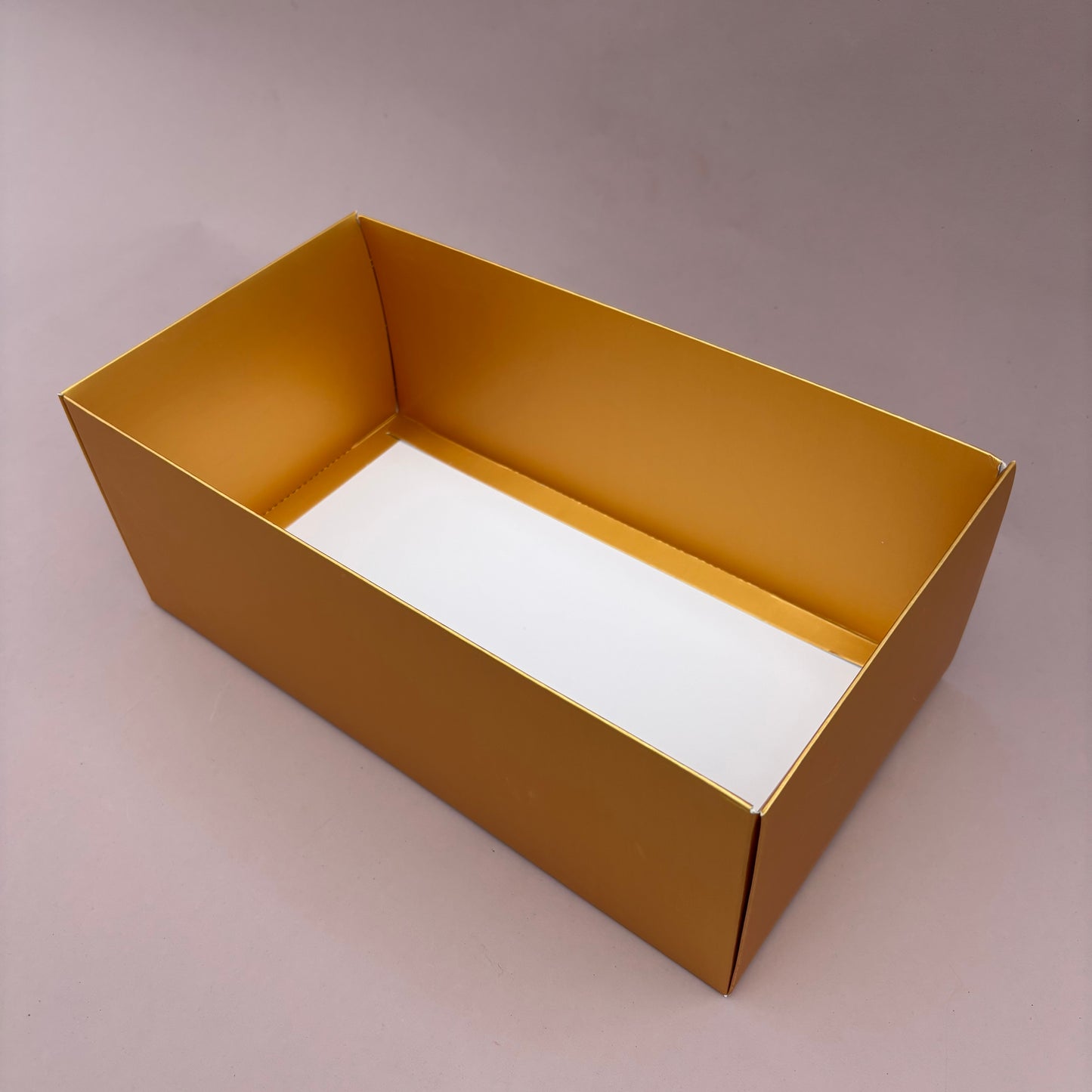 10PCS Rectangle Gold Paper Base Pastry Box With Clear Lid