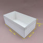 10PCS Rectangle White Paper Base Pastry Box With Clear Lid