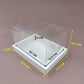 10PCS White Paper Base Clear Cover Box for Dessert Sweet Pastry - Small