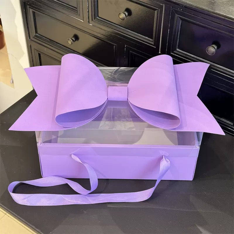 5 boxes Valentine's Day Purple/Blue/Mint Green/White Gift Box with Bow Tie