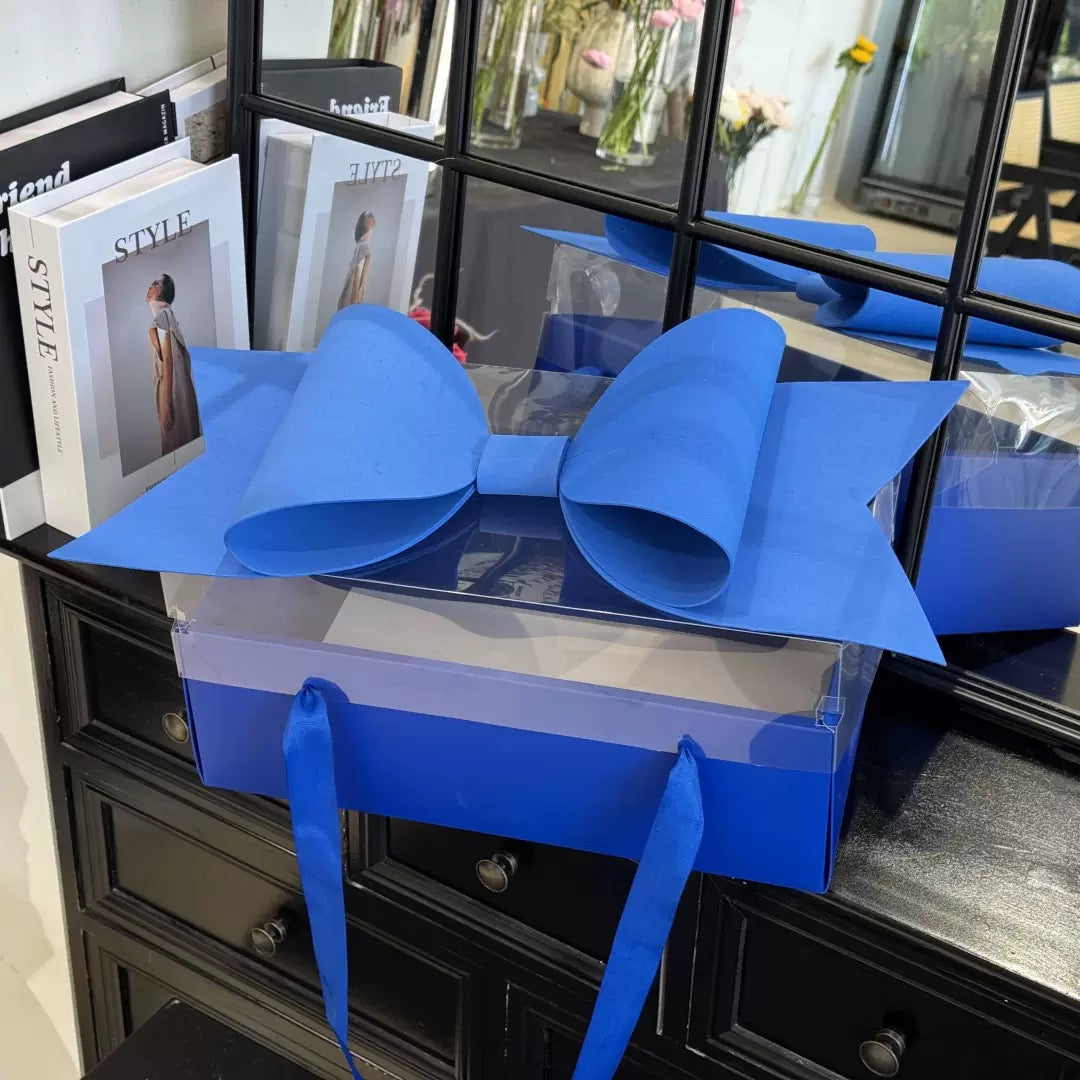 5 boxes Valentine's Day Purple/Blue/Mint Green/White Gift Box with Bow Tie