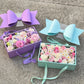 5 boxes Valentine's Day Purple/Blue/Mint Green/White Gift Box with Bow Tie