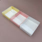20PCS macaron & strawberries paper base box with clear lid
