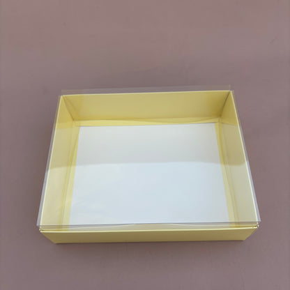 20PCS macaron & strawberries paper base box with clear lid