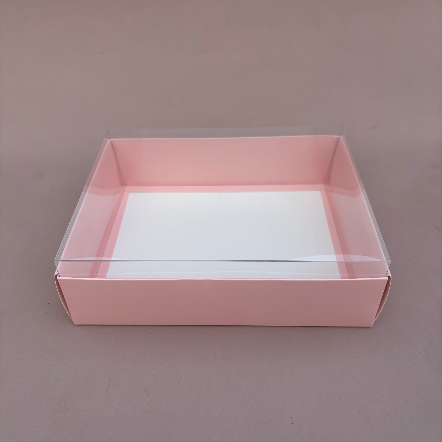 20PCS macaron & strawberries paper base box with clear lid
