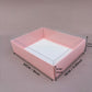 20PCS macaron & strawberries paper base box with clear lid
